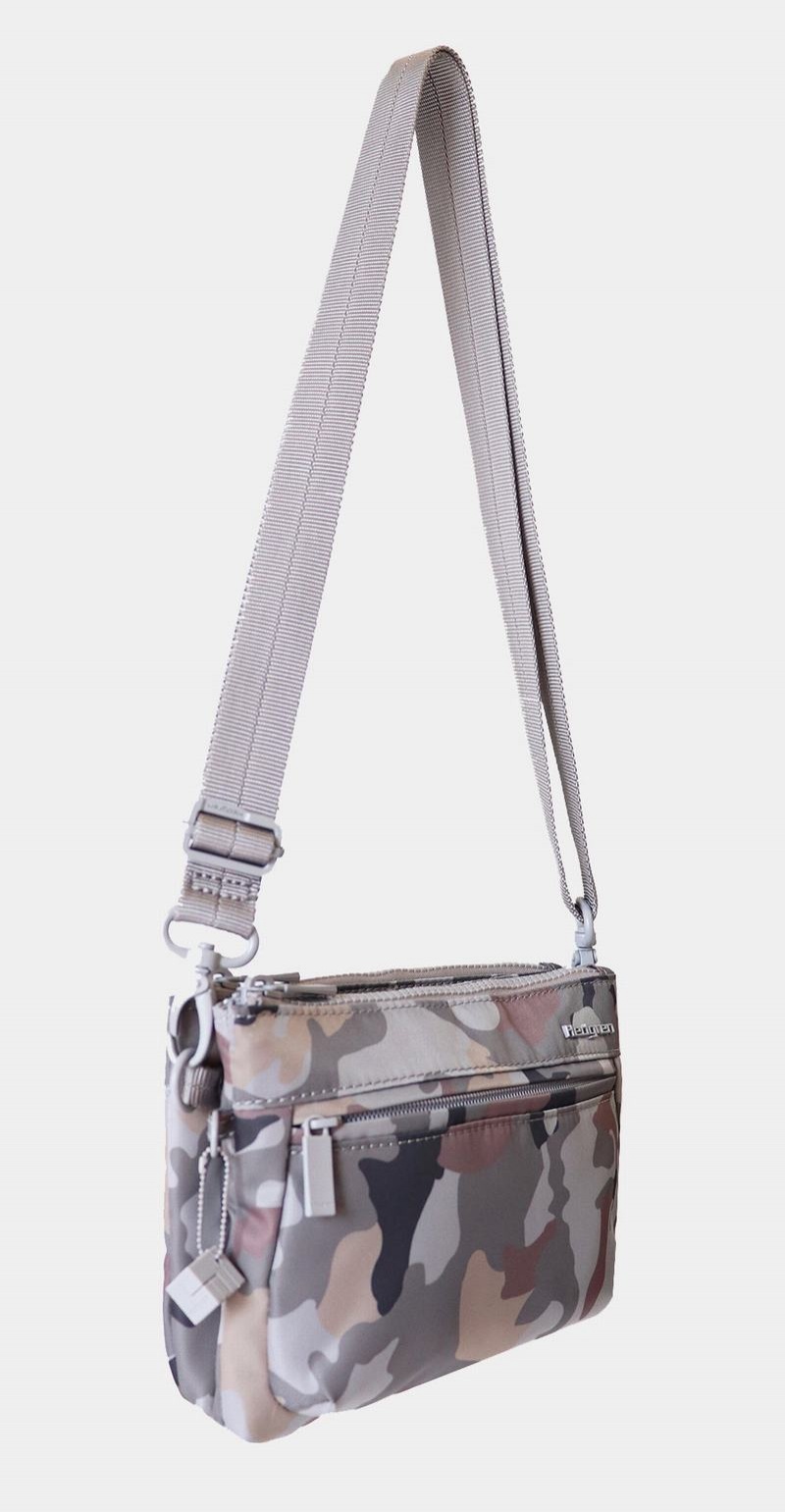 Dámské Crossbody Kabelky Hedgren Rain Sustainably Made Šedé Maskáčové | XKC8355FM